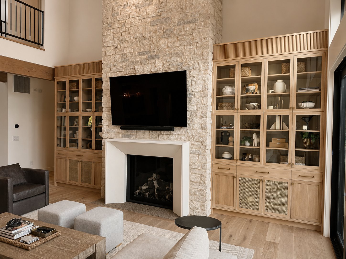 Fireplace built-in cabinetry by Deschutes River Cabinet and Closet